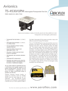 TS-4530/UPM Interrogator/Transponder Test Set Data