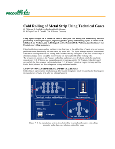 Cool Rolling of Metal Strip Using Technical Gases