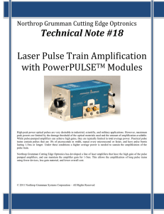Laser pulse train amplification with PowerPULSE