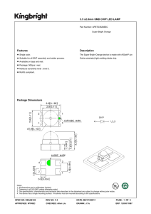 3.5 x2.8mm SMD CHIP LED LAMP Features Description Package