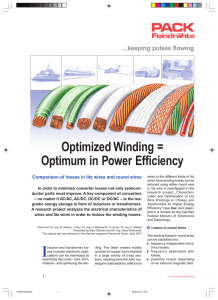 Optimized Winding = Optimum in Power Efficiency