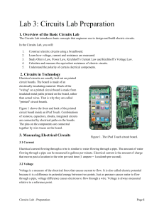 Lab 3: Circuits Lab Preparation