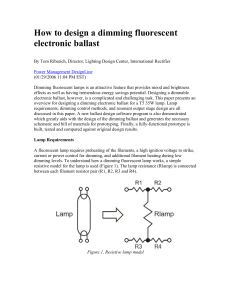 How to design a dimming fluorescent electronic ballast