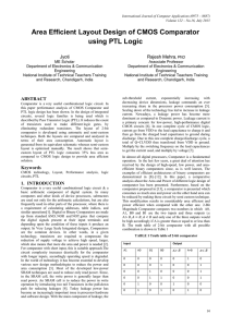 Area Efficient Layout Design of CMOS Comparator