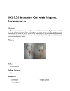 5K10.20 Induction Coil with Magnet, Galvanometer