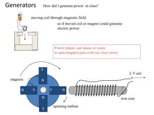 moving coil through magnetic field. so if moved coil or magnet could