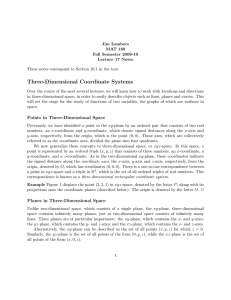 Three-Dimensional Coordinate Systems