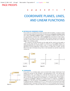 coordinate planes, lines, and linear functions