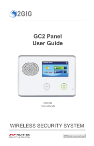 2GIG GC2 Panel User Guide