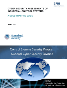 Cyber security assessments of industrial control systems