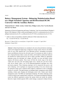 Battery Management System—Balancing Modularization Based on