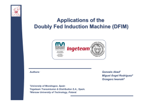 Applications of the Doubly Fed Induction Machine (DFIM)