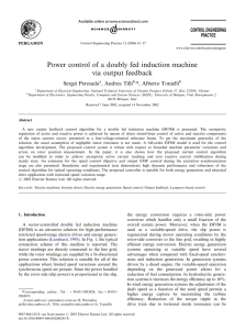 Power control of a doubly fed induction machine via output