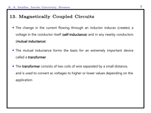 13. Magnetically Coupled Circuits