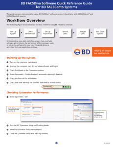BD FACSDiva Software Quick Reference Guide for