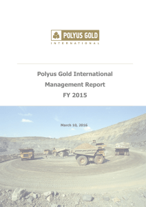 Polyus Gold International Management Report