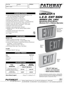 LED EXIT SIGN - Pathway Lighting