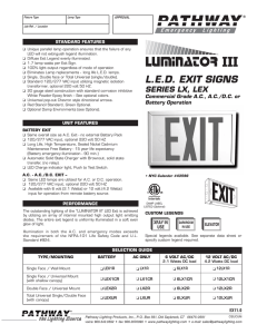 UNIT FEATURES - Pathway Lighting