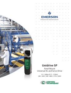 Unidrive SP Panel Mount Brochure