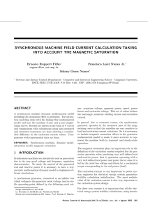 synchronous machine field current calculation taking into