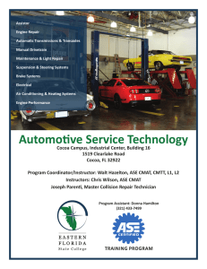 Automotive Service Technology - Eastern Florida State College