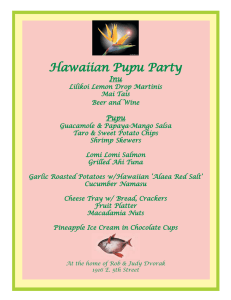 Hawaiian Pupu Party