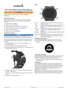 D2™ Pilot Watch Quick Start Manual