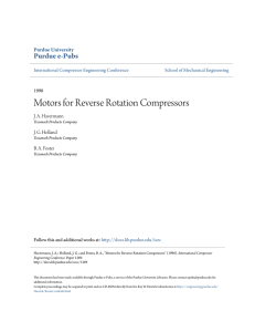 Motors for Reverse Rotation Compressors - Purdue e-Pubs