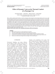 Effect of Dynamic Vents on the Thermal Comfort of a Passenger Car