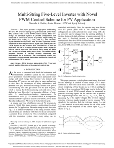 Multi-String Five-Level Inverter with Novel PWM Control Scheme for