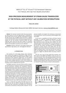 High-Precision Measurement Of Strain Gauge Transducers