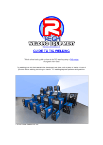 Guide to TIG welding - R-Tech Welding Equipment Ltd