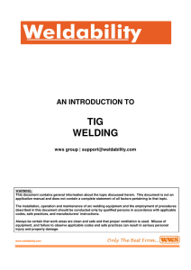 tig welding - Weldability | Sif