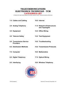 TELECOMMUNICATIONS ELECTRONICS TECHNICIAN