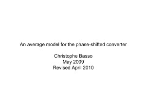 An average model for the phase shifted converter