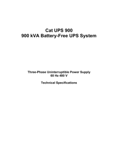 Cat UPS 900 900 kVA Battery