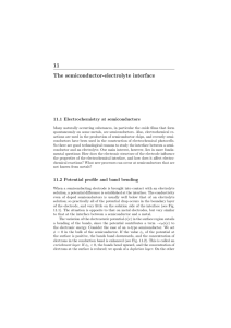 11 The semiconductor-electrolyte interface