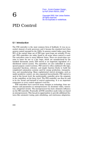 PID Control - Control and Dynamical Systems