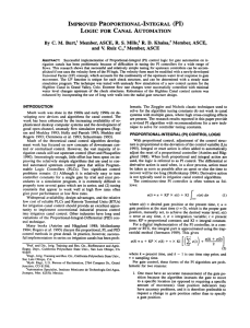 Improved Proportional-Integral (PI) Logic for Canal Automation