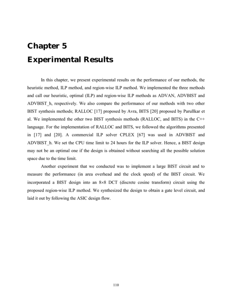 Chapter 5 Experimental Results