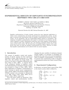 EXPERIMENTAL RESULTS OF IMPULSIVE SYNCHRONIZATION