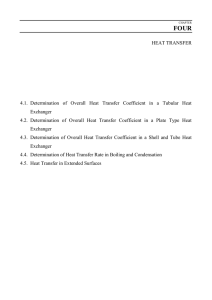 HEAT TRANSFER 4.1. Determination of Overall Heat Transfer