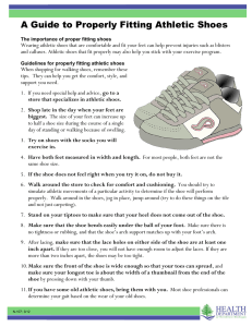 A Guide to Properly Fitting Athletic Shoes
