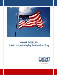 HONOR THE FLAG How to properly display the