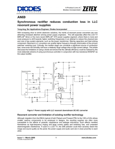 Synchronous rectifier reduces conduction loss in LLC resonant