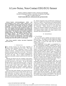 A Low-Noise, Non-Contact EEG/ECG Sensor