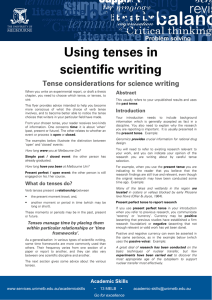 Using tenses in scientific writing Update