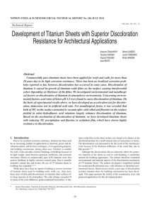 Development of Titanium Sheets with Superior Discoloration