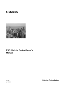 PXC Modular Series Owner`s Manual - Center