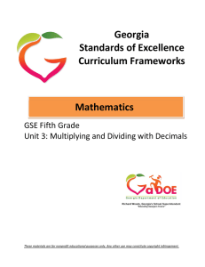 Unit 3 - Georgia Standards